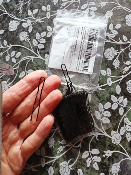50pcs 5cm Hair Pins Metal U Shape Hairpins For Women Girls Headpiece Wedding Bride Head Jewelry Decor Headwear Hair Accessories photo review