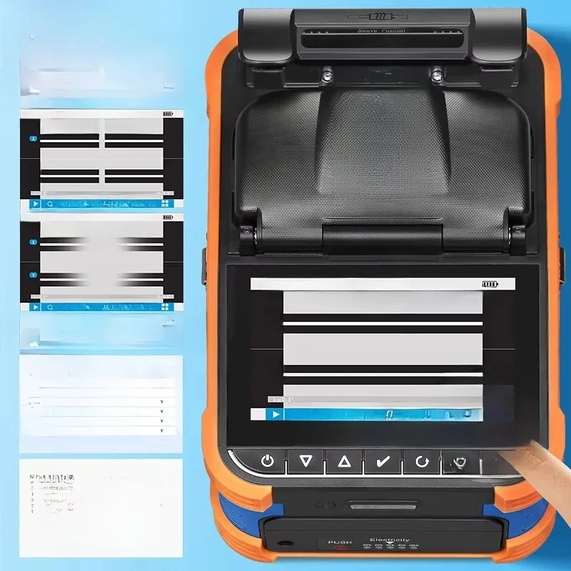 AUA-70F COMPTYCO Fiber Optic Fusion Splicer 6 Motors Optical Core Welder Splicing Machine with VFL OPM Tool Kits Touch Screen