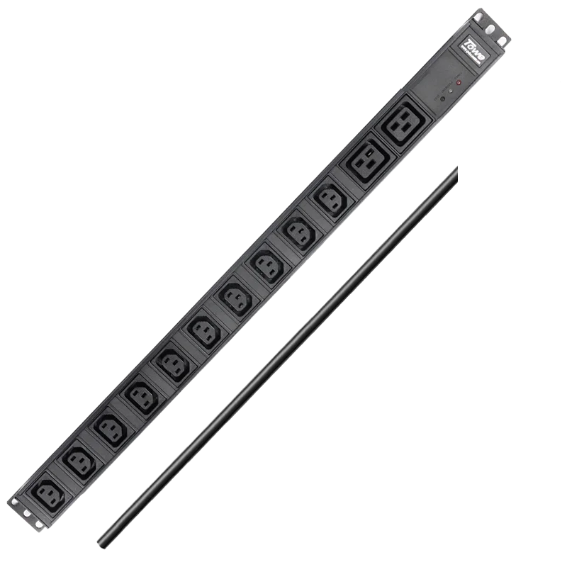 12 Outlets C13 C19 IEC 60320 Rack PDU Power Strip 32A High Powerful Power Distribution Unit with 3 meters Cable & Surge Protect