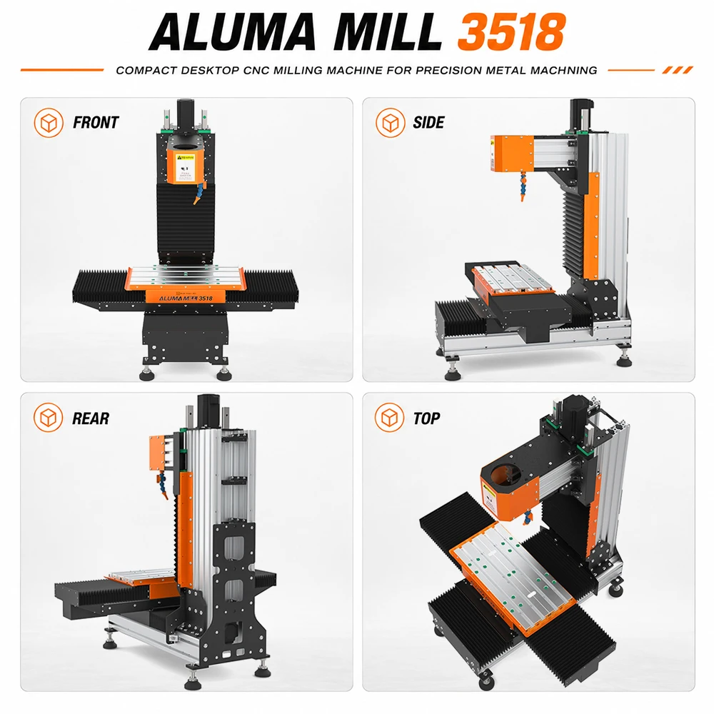 ALUMA MILL 3518 Metal CNC Milling Machine DDCS V4.1 Controller 2.2KW Spindle Ball Screw Linear Guide Aluminum Router - view 4