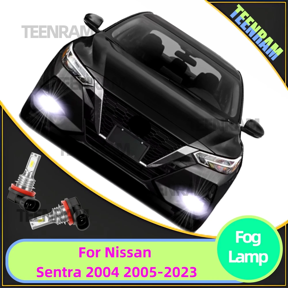 

2 шт. для Nissan Sentra 2004 2005 2006 2007 2008 2009 2010-2023 светодиодные противотуманные фары 6000K CSP 3570 автоматические передние противотуманные фары Canbus