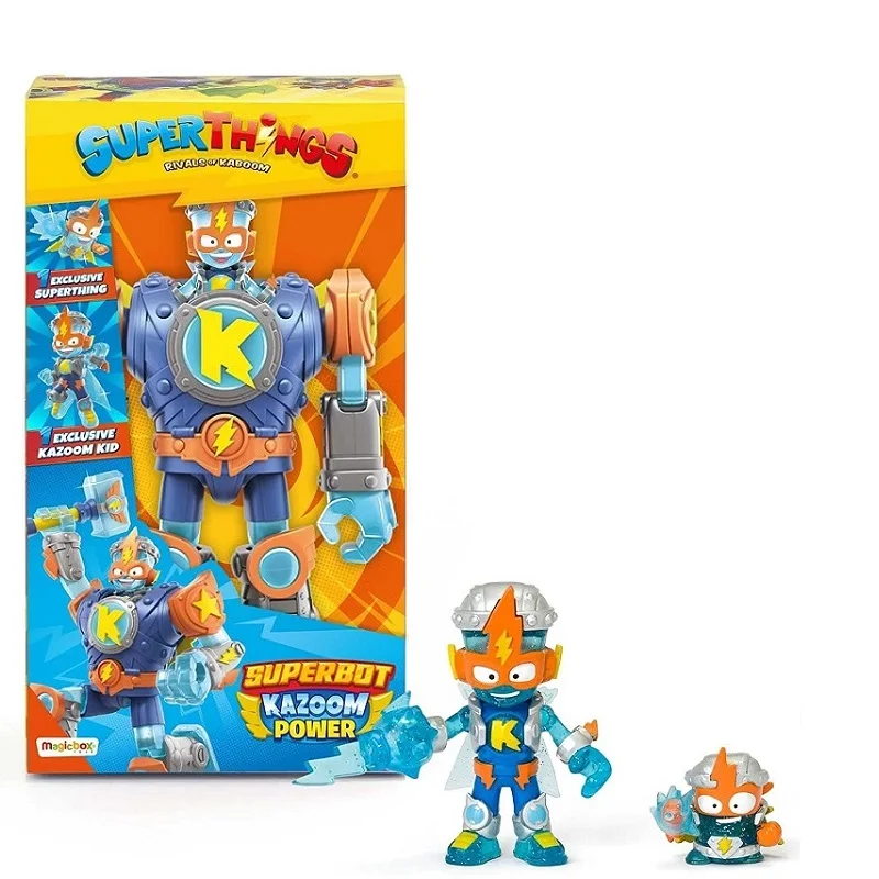 Superthings Robot features expandable wings to fly-Kazoom Power Superbot, Fury Stor,Enigimaster or mega-K