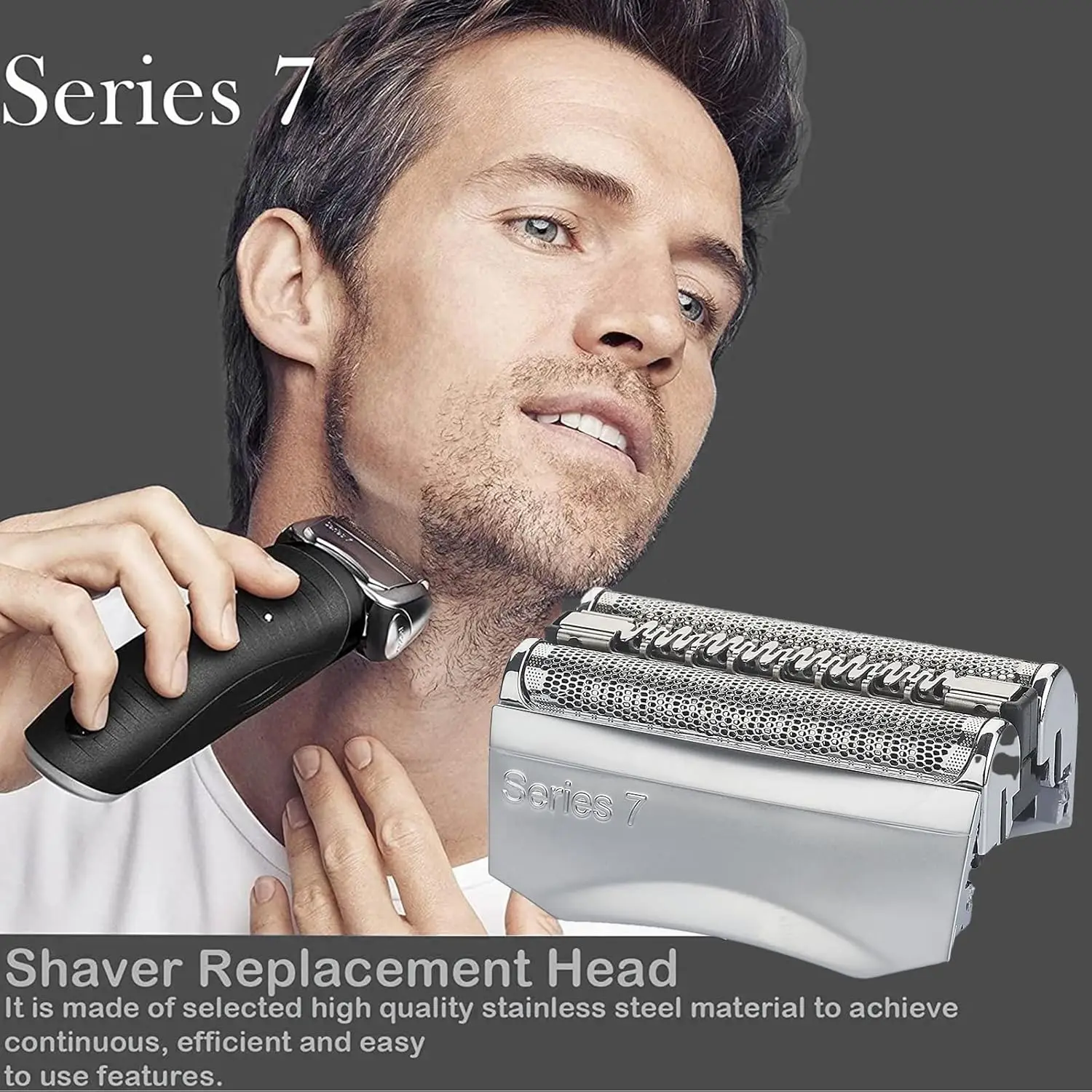 LISI High Quality 70S Replacement Head Fit for Braun Series 7 720cc 750cc 760cc 790cc 799 797 Foil and Cutter Electric Shaver image 5