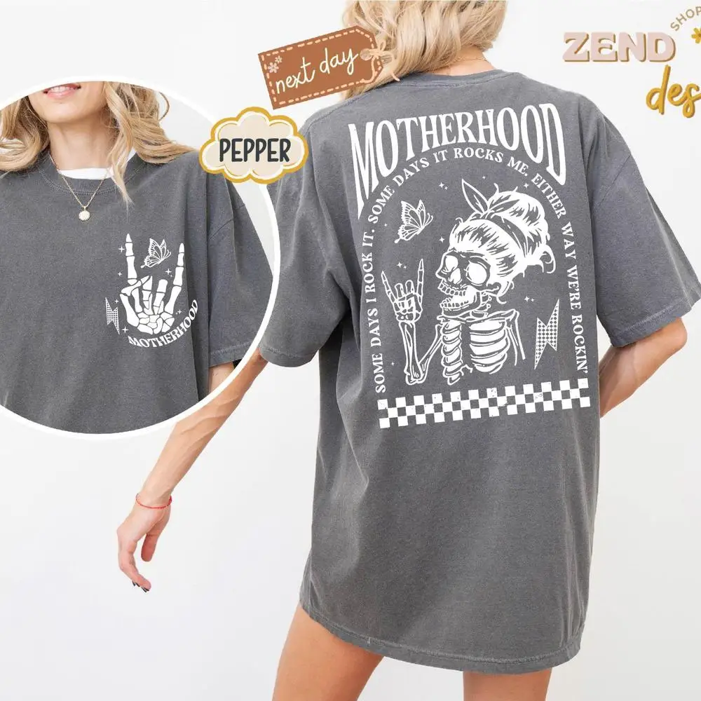 Vrouwen Katoenen T-shirt Moederschap Soms Ik Rock Het Soms Het Rotst Me Shirt Korte Mouw Mode Crop Tops