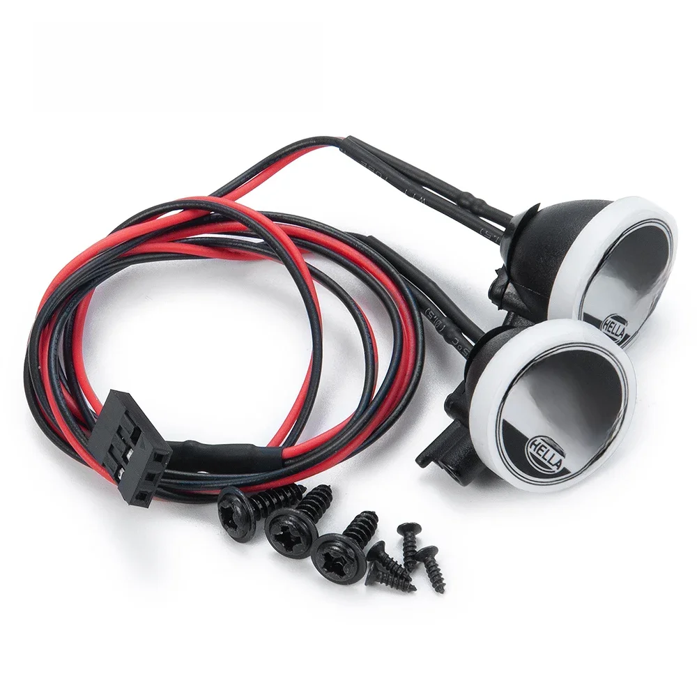 YEAHRUN 2/4 pièces 1:10 RC pièces de voiture sur chenilles lumière LED ronde et couvercle pour TRX-4 Axial SCX10 Tamiya CC01 D90 TF2 voiture RC