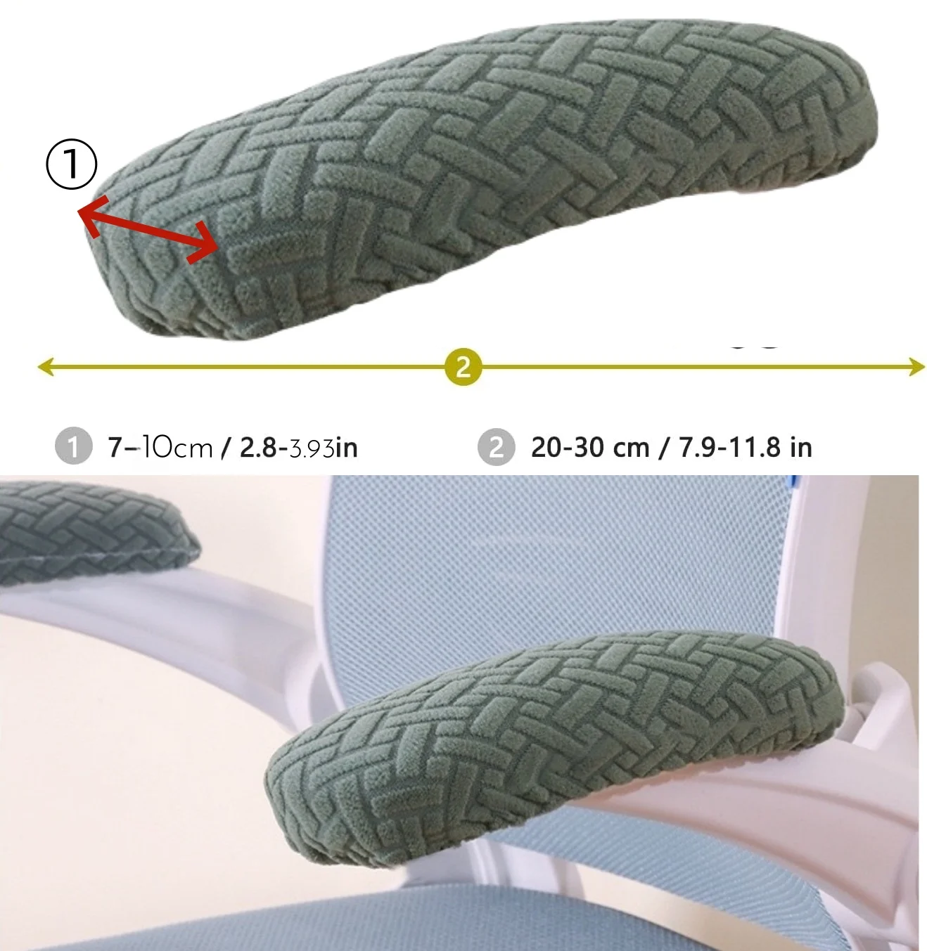 1Set Office Chair Armrest Cover Jacquard Anti-Dirty Computer Chair Arm Covers High Quality Stretch Chair Slipcovers