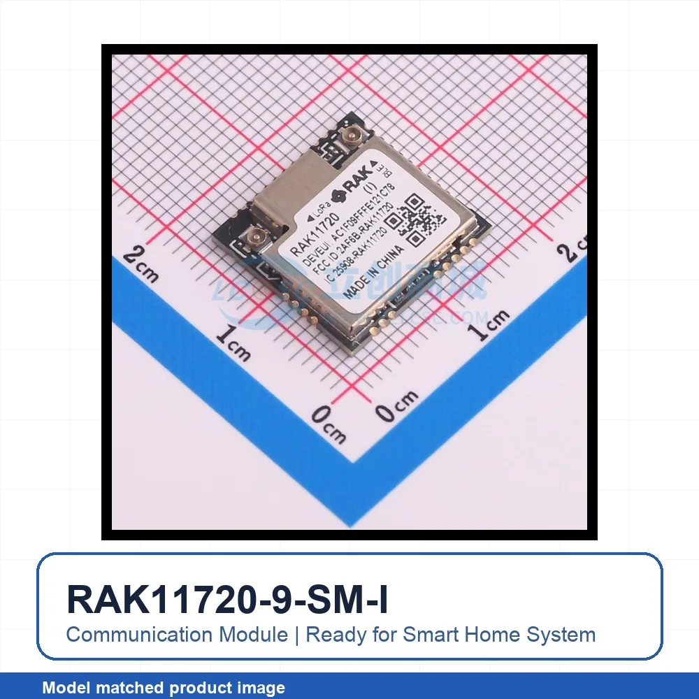 1pcs RAK11720-9-SM-I SMD 15.5x15mm 20dBm ADC GPIO SPI UART I2C 1.8V 3.6V LoRa RF Transceiver Module for Smart Home System