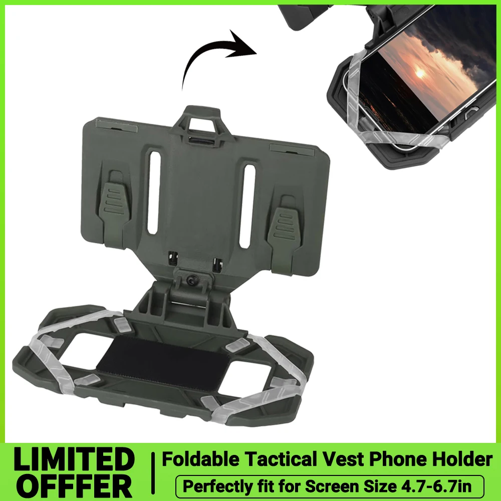 

Tactical MOLLE Folding Navigation Board Airsoft Map Case Admin Panel Mobile Phone Holder for Screen Size 4.7-6.7in Top Quality