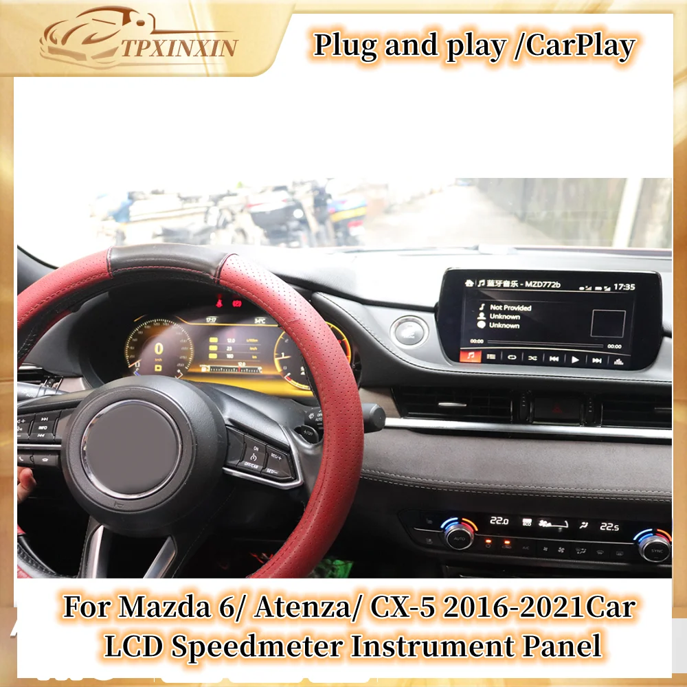 

Для Mazda 6 Atenza Mazda CX-5 2017 2018-2021, автомобильная ЖК-панель, многофункциональная 12,3 ''Автомобильная ЖК-панель, приборная панель, Автомобильный плеер