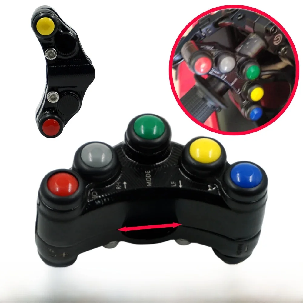 AliExpress NONE 7/8" Universal Motorcycle Bike Handlebar Grip Horn Turn Signal Switch Control ABS 7-Button 22Mm ATVs Scooters Motorcycle Switch