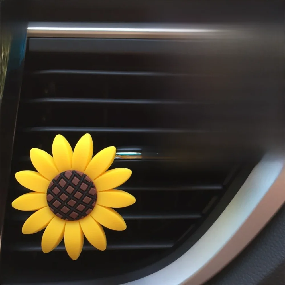 Diffuseur de parfum de tournesol multifonctionnel pour voiture, clip de sortie d'air, désodorisant parfumé, mode