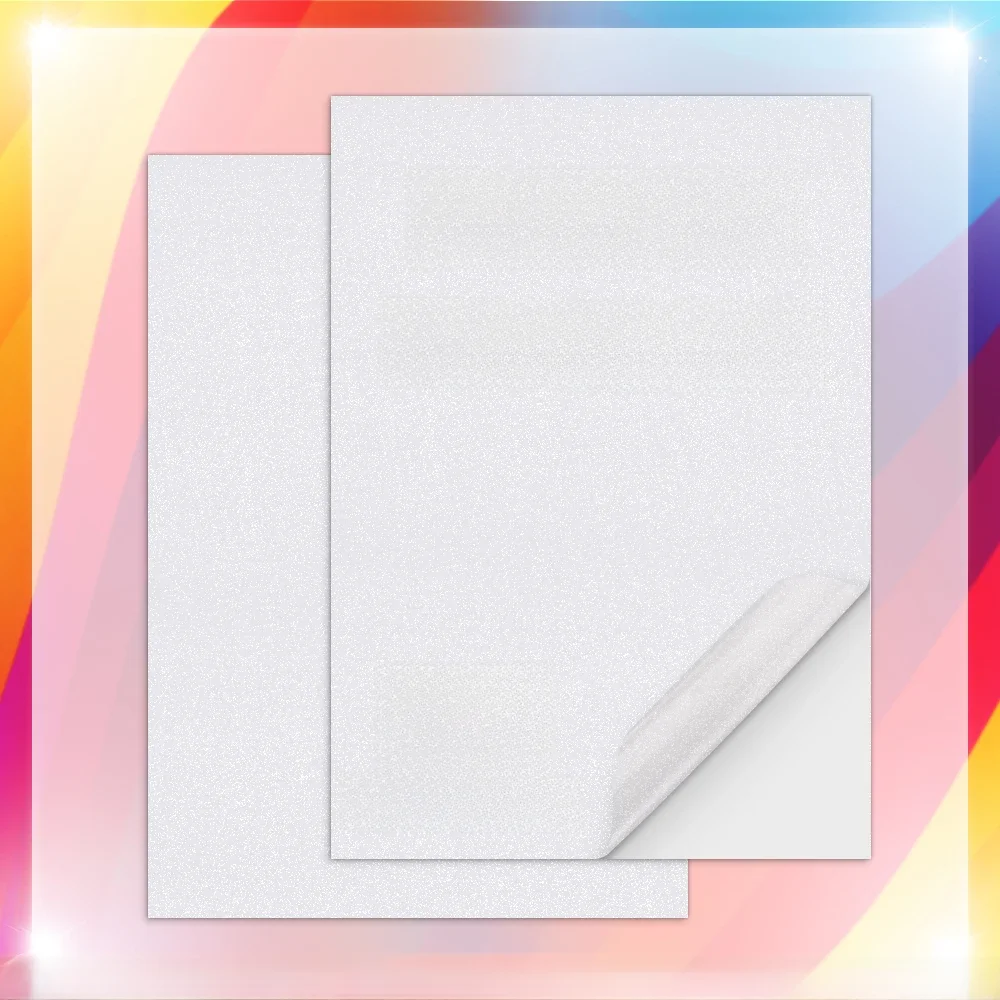 50 arkuszy A4 samoprzylepna folia do laminowania na zimno holograficzna folia piaskowa świecące gwiazdy folia do laminowania zdjęć do ochrony zdjęć karta DIY — zdjęcie 2