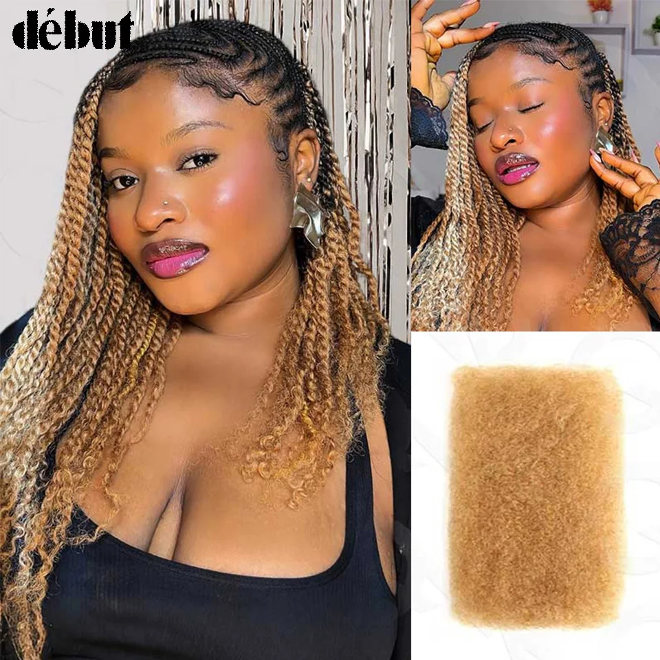 

Перуанские афро-кудрявые человеческие волосы для плетения и мини-закруток, афро-кудрявый объем для наращивания дредов, создать дреды