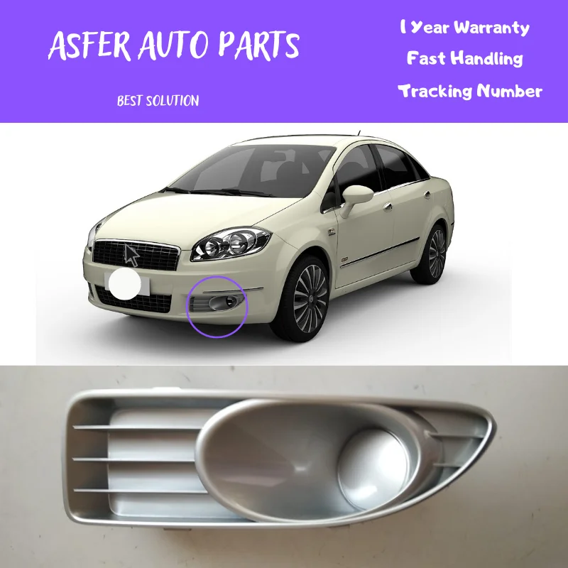 FOR FIAT LINEA FOG FREE HEADLIGHT HOUSING FRAME PROTECTIVE FRAME RIGHT LEFT GRAY PAINTED 735460616 735460615