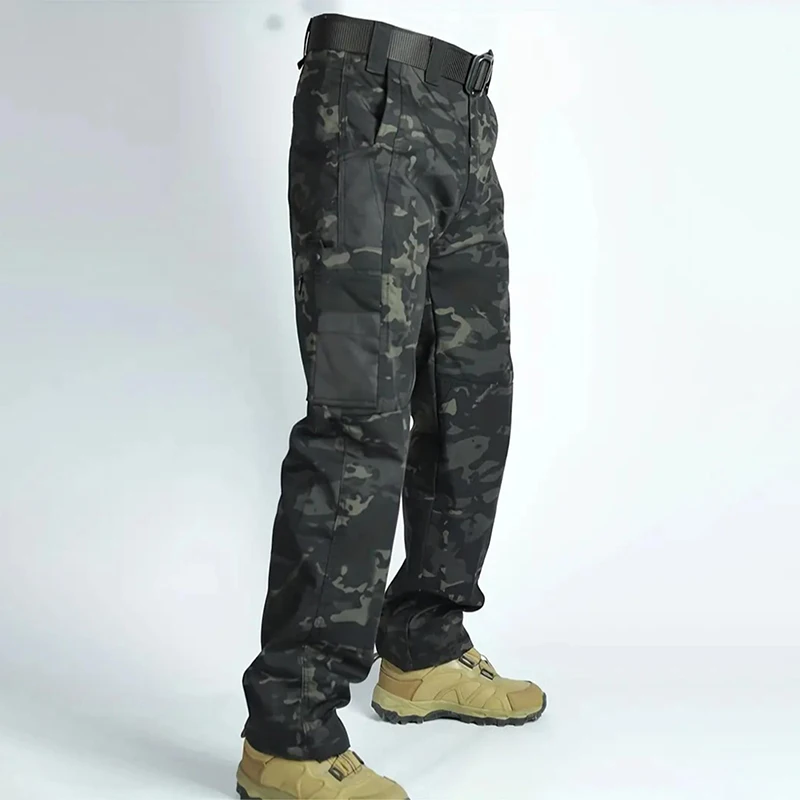 Tactical Cargo Pants for Men Work Overall Outdoor Sports Hiking Pants Duty Wear Resistant Camouflage Pants