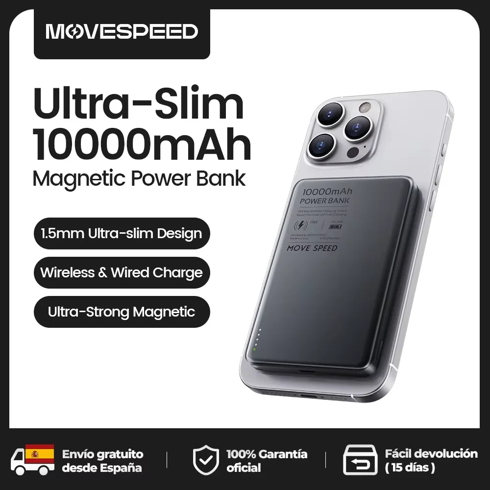 20W Powerbank mit Magnetverschluss, 10.000 mAh, tragbar, kabellos, schnelles Laden, MagSafe-kompatibel für iPhone 15 Pro Max und 16 Pro