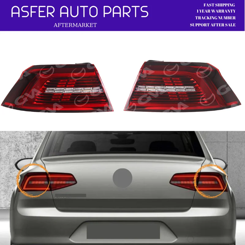 Led Taillight For Vw Passat B8 2015-2019 Outer Side Left And Right High Quality Fast Shipping Oem 3G5945208 3G5945207C