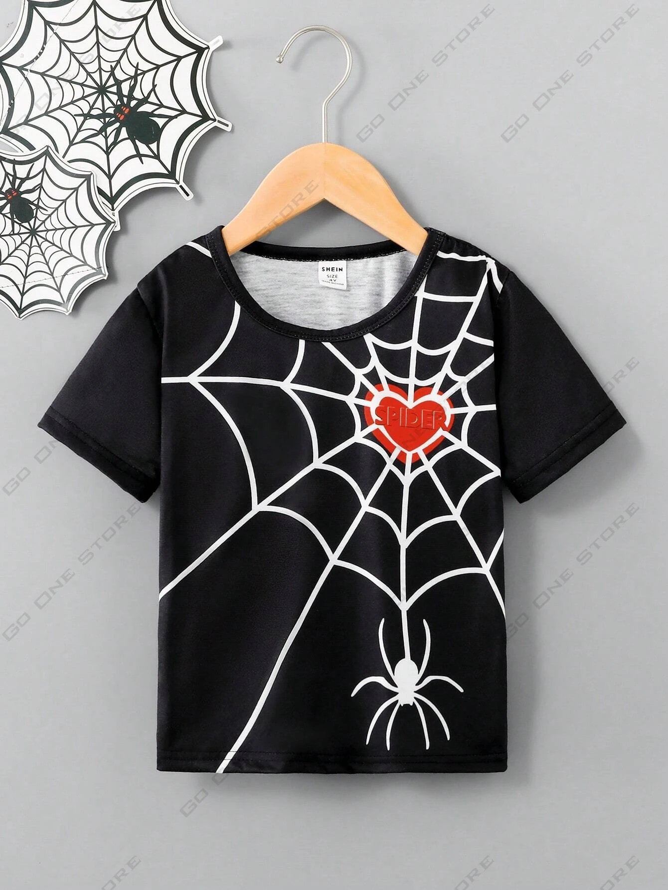 3D Spider Print T Shirt for Boys 1-12 Years Short Sleeve Summer Casual Streetwear Sport Party Kids Top