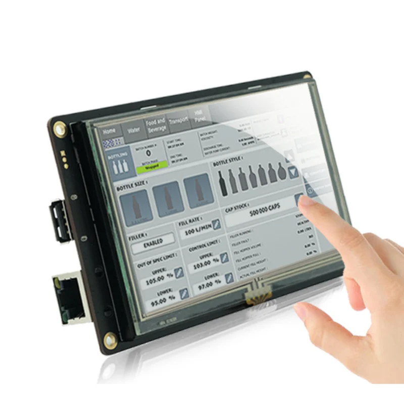 

3.5-15.1 inch HMI TFT-LCD Resistive Touch Screen Display, GUI Software Design,UART Port for Arduino ,Raspberry Pi, ESP32/S3