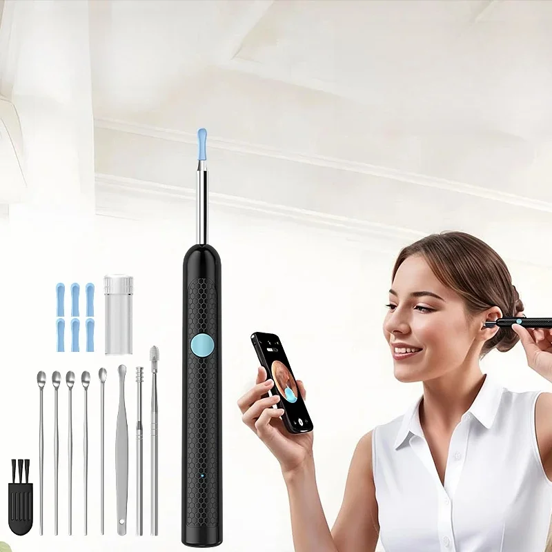 4,2-mm-Visuelles-Otoskop 1080P HD Endoskop-Otoskop-Kamera für iPhone/Android, Ohrenschmalzentfernungs-Set zur Ohrenreinigung