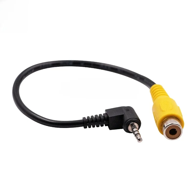 Adaptateur de câble vidéo AV Jack mâle 2.5mm vers câble adaptateur RCA femelle pour câble convertisseur GPS et caméra arrière