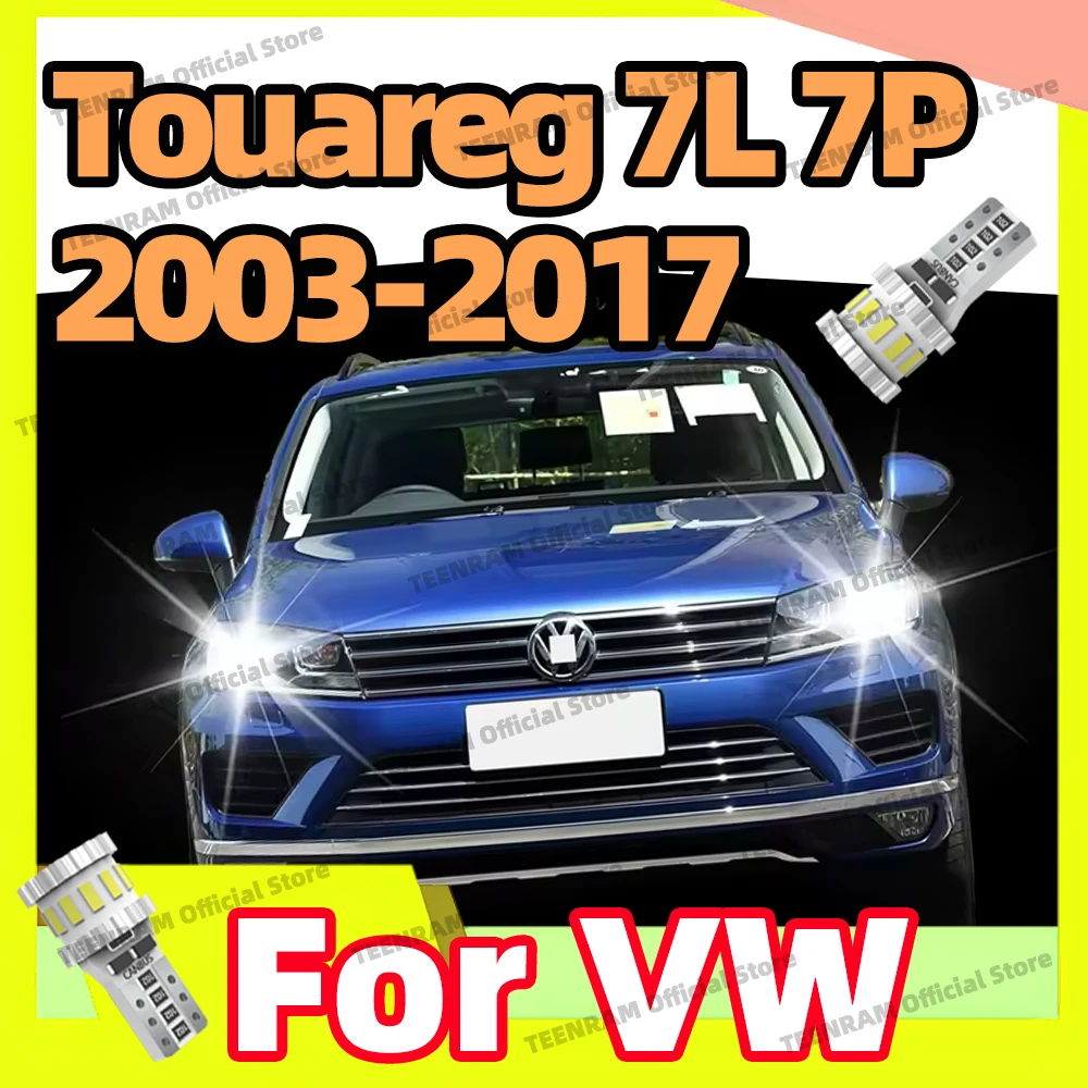 2x LED T10 Lights Car Trunk Bulbs Reading Signal Parking For Volkswagen VW Touareg 7L 7P 2003-2017 2004 2005 2006 2007 2008 2009
