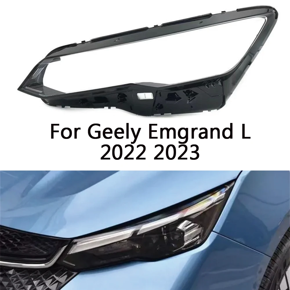 

For Geely Emgrand L 2022 2023 front Car Headlight Cover Lens Shell Lampcover Lampshade Headlamp housing