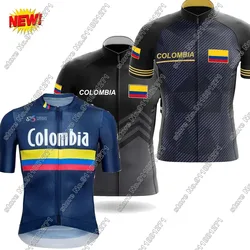 2026 Team Colombia Men Cycling Jersey Short Sleeve Summer Cycling Clothing Road Bike Shirt Bicycle Tops MTB Wear Uniform Maillot