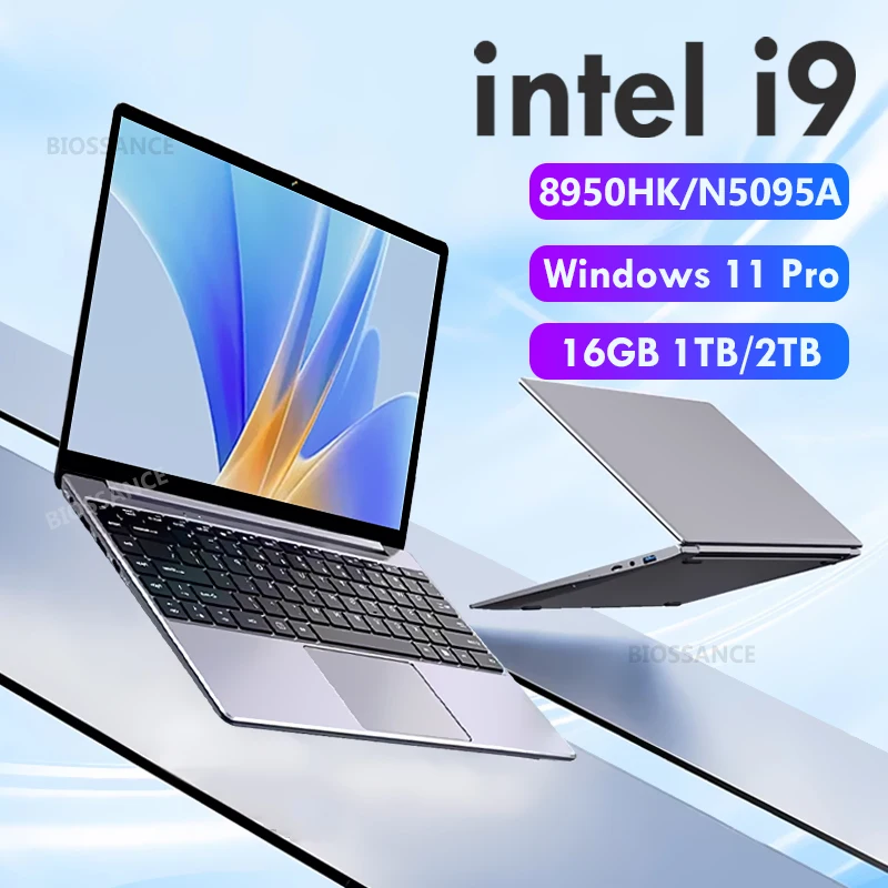 2026 14.1 pouces ordinateur Portable de jeu Intel Core i9-8950HK N5095A Windows 11 16GB RAM 1TB 2TB SSD bureau Portable ordinateur Portable 4K