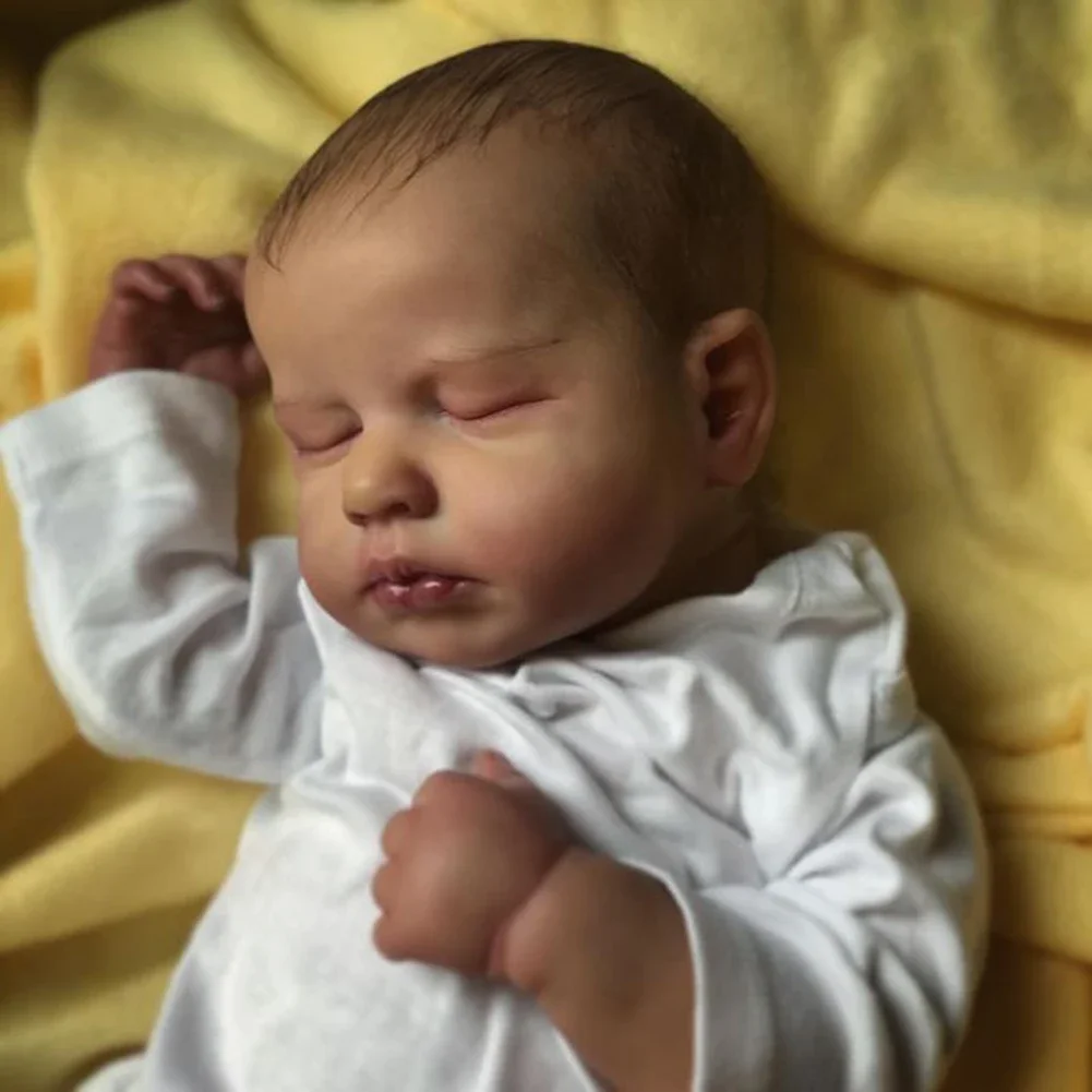50CM realistyczne wykończone Bebe Reborn silikonowa tkanina winylowa lalka LouLou ręcznie robiona zabawka dla dziewczynek prezent na boże narodzenie — zdjęcie 2