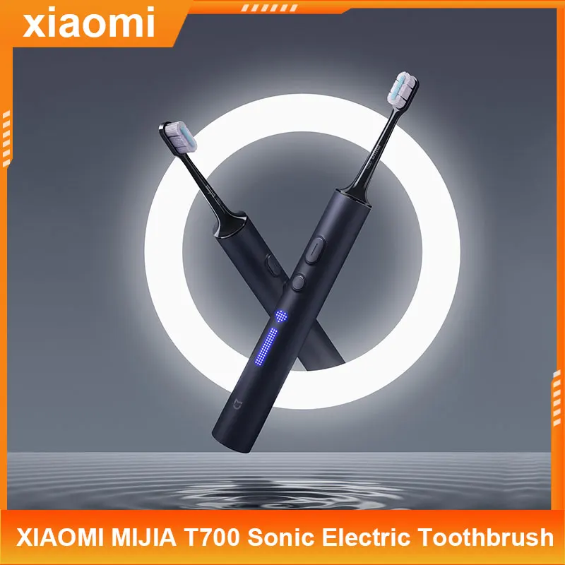 

NEW XIAOMI MIJIA T700 Sonic Electric Toothbrush Teeth Whitening Ultrasonic Vibration Oral Cleaner Brush Smart APP LED Display