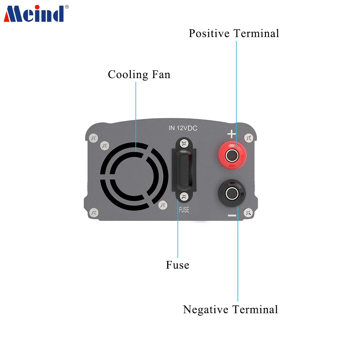 MEIND 300Watt Modified Sine Wave Power Inverter DC 12V to AC 110V Car Plug Inverter Adapter Power Converter with AC Outlet