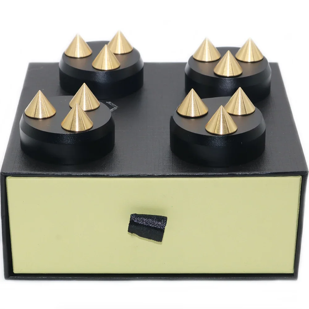 System kina domowego XSSH Audio audiofilska podkładka do tłumienia wstrząsów głośnik HIFI wzmacniacza CD stopki izolacyjne ze stopu ALUMINIUM mosiężny kolke — zdjęcie produktu 7