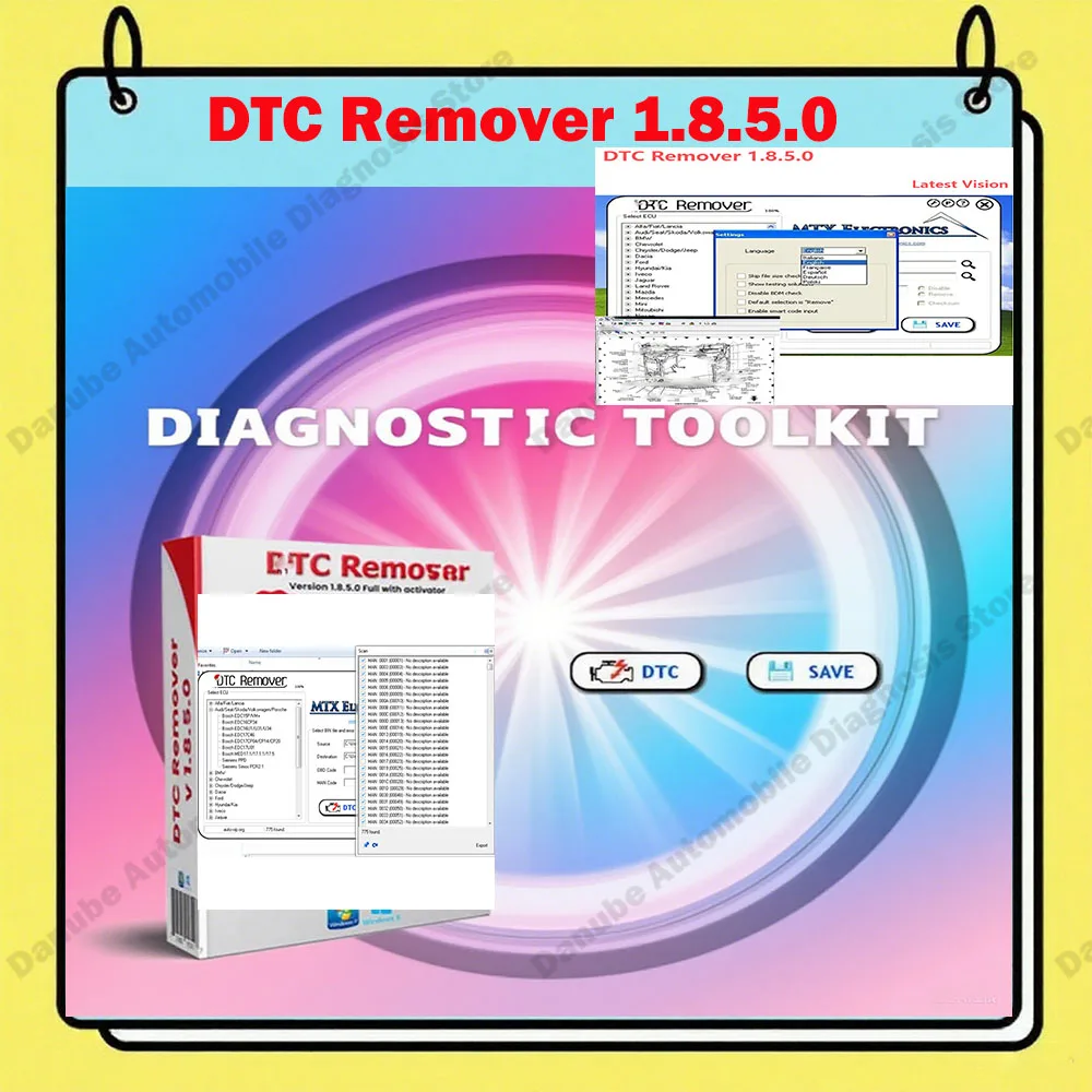 

Latest Hot DTC Remover MTX 1.8.5.0 with Keygen KESS KTAG FGTECH OBD2 Software ECU Fault Tuning Extra 9 Software for Automotive