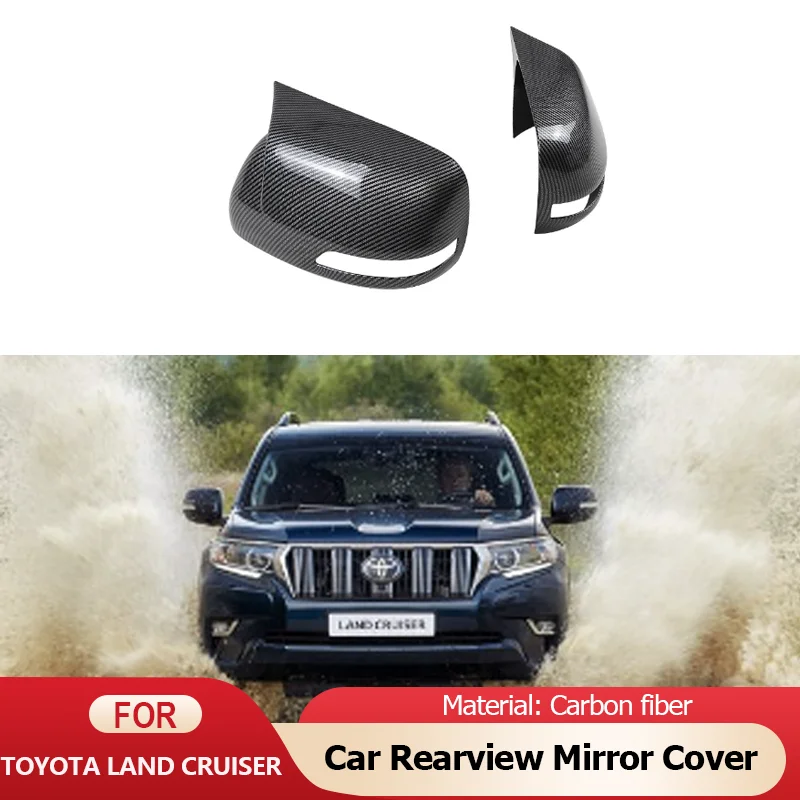 

for Toyota Land Cruiser V8 Roraima J200 Lexus LX 2008~2021 Carbon Fiber Exterior Side Car Rearview Mirror Cover Trim Accessories