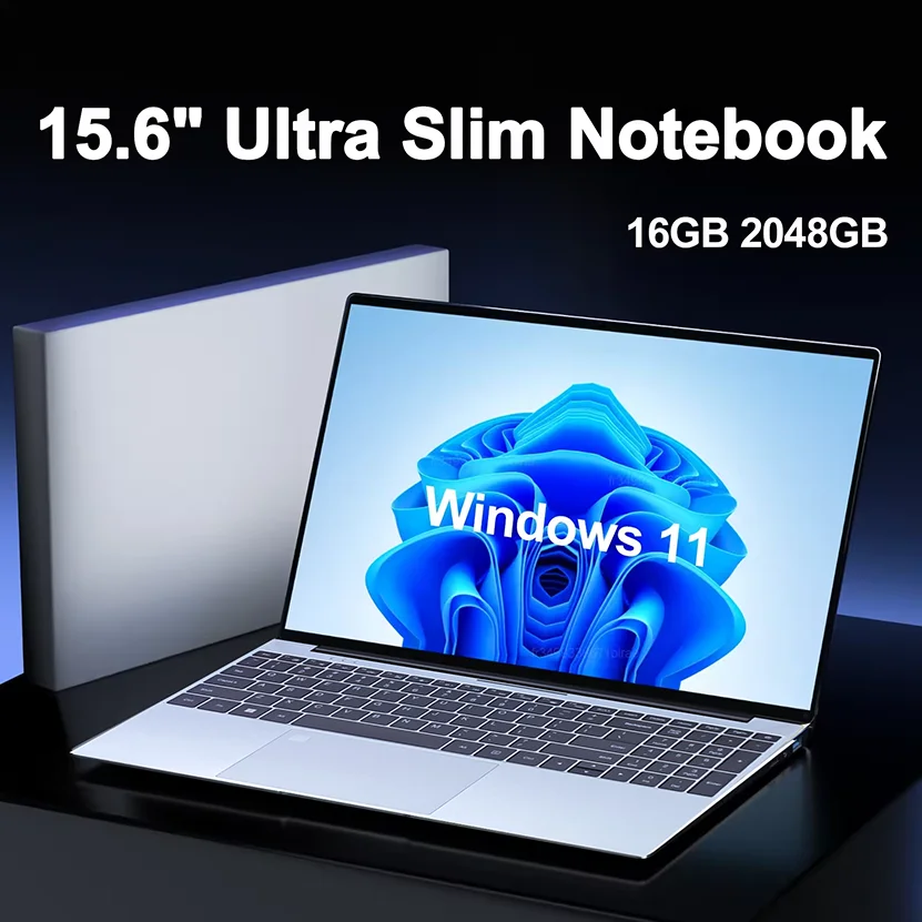 Portátil para Estudiantes 2026 de 15.6'' con Windows 11 Pro, Intel i3-6100U, 16GB RAM, 256GB/512GB/1TB/2TB SSD, Portátil de Oficina, Compatible con Desbloqueo por Huella Dactilar, Teclado Retroiluminado, PC