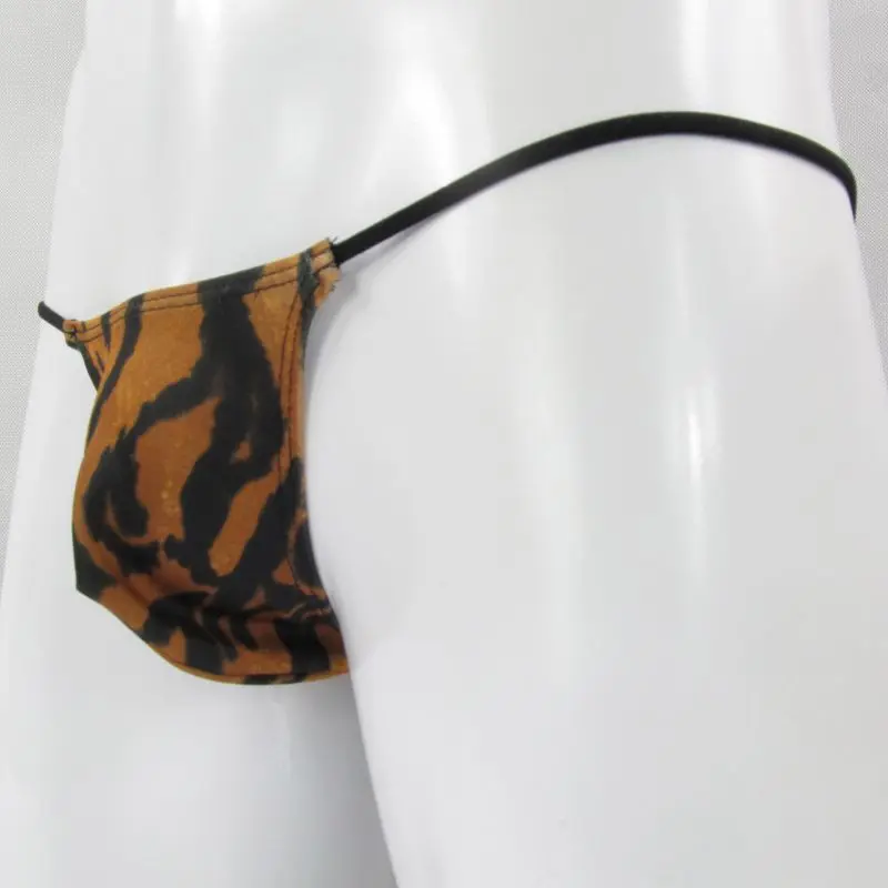 Mens G2084 Stars stripes Printed Pattern Sexy Thongs Underwear small pouch limit coverage Swimsuit fabric