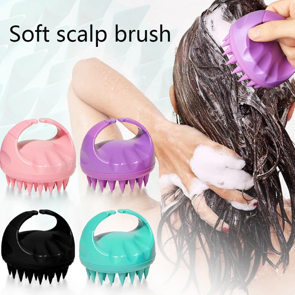 

Shampoo Head Scalp Massage Brush Silicone Soft Skin Friendly Hair Washing Massager Comb SPA Massage Brush Beauty Hair Tool Salon