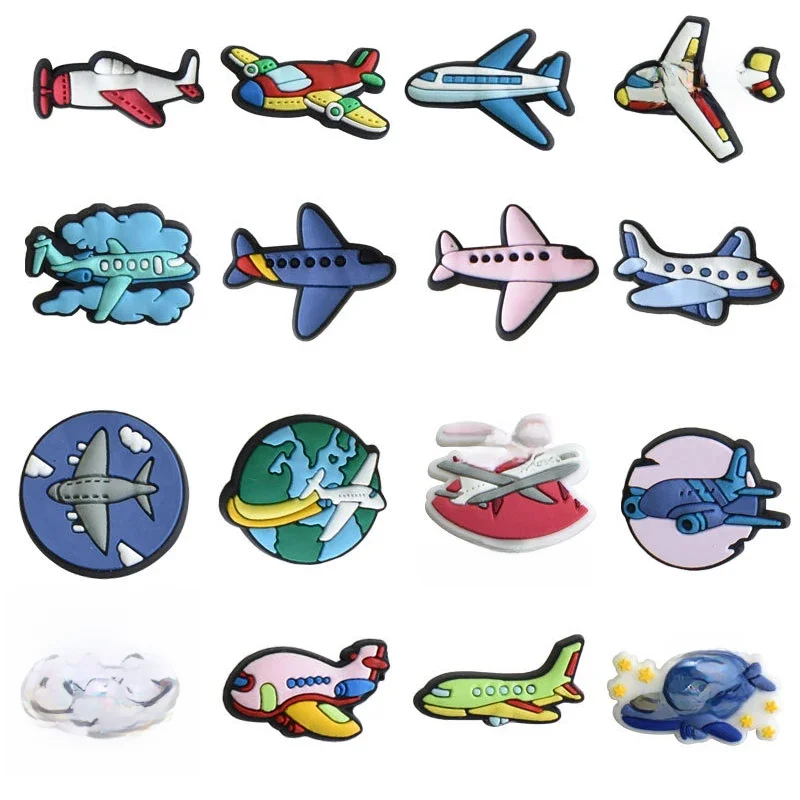 Breloques de chaussures d'avion pour Crocs, accessoires, sabots, diapositives à bulles, décoration DIY, cadeaux de fête