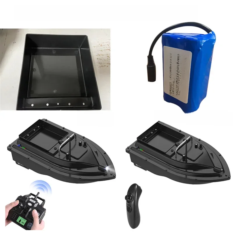 Pièces de rechange de bateau d'appât de pêche télécommandées, GPS D16B, batterie 7.4V 12000mAh, trémie, moteur, contrôleur, batterie de trémie de bateau d'appât D16