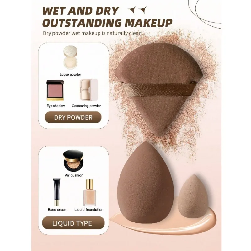 5PCS Makeup Sponge,Suitable for Cream Powder Concealer, Loose Powder makeup applicator Makeup Puff Set