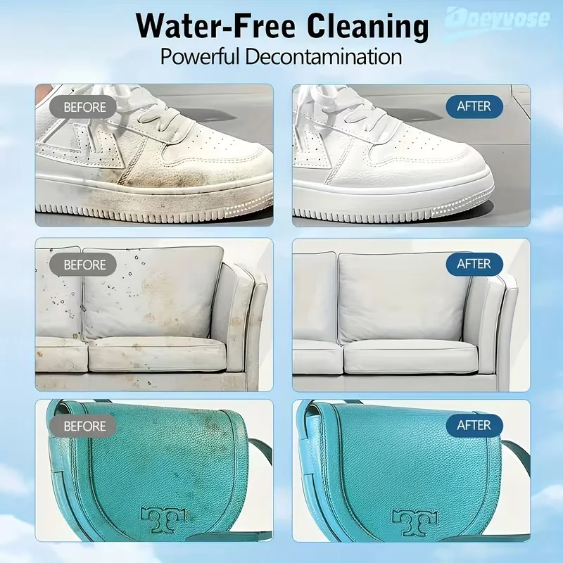 Crème de nettoyage pour baskets polyvalente : sans rinçage, élimine les taches - convient aux chaussures blanches et aux surfaces de bateau