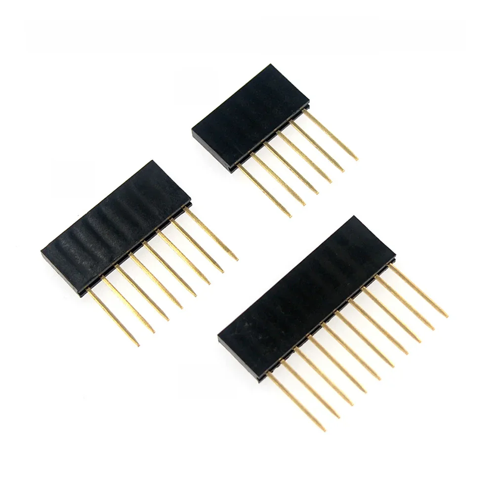 10 pièces 6/8/10 broches 2.54MM empilables longues jambes femelle en-tête pour Arduino Shield Stlxy