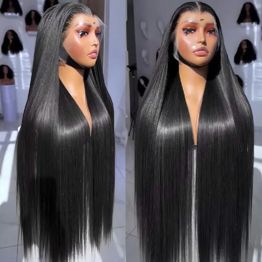 

250 Density 40 Inch Straight Lace Front Wigs Human Hair 13x6 Hd Transparent Lace Frontal Human Hair Wig Brazilian Hair For Woman