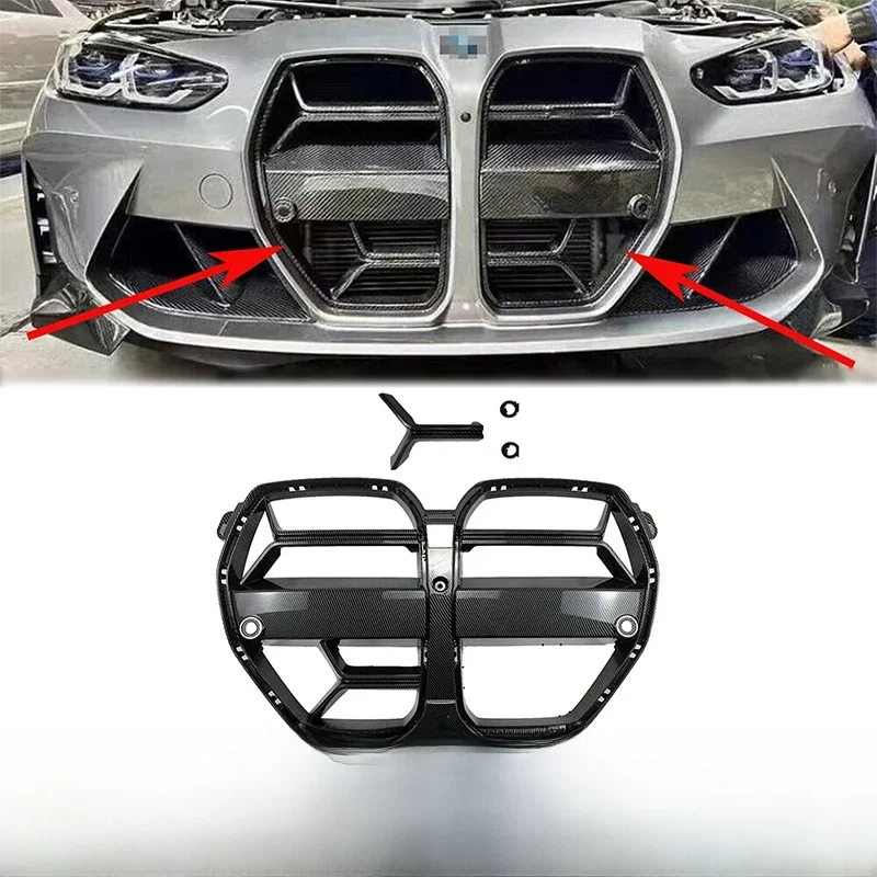 CSL Stijl Voorbumper Roosters voor BMW G80 G81 M3 G82 G83 M4 2021-2024 Hood Racing Grill luchtinlaatrooster Auto Accessoires - afbeelding 2