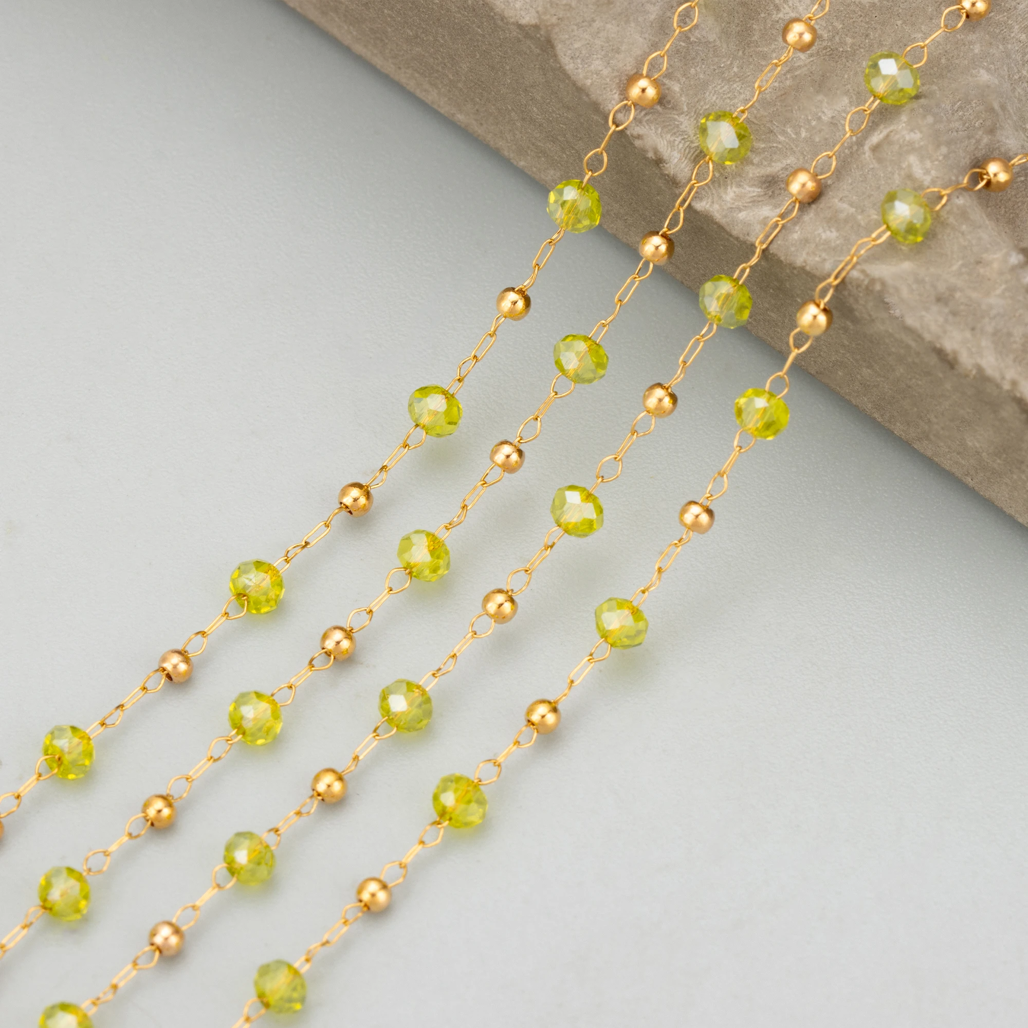 GUFEATHER C342,chain,natural beads,stainless steel,nickel free,hand made,jewelry making findings,diy bracelet necklace,1m/lot