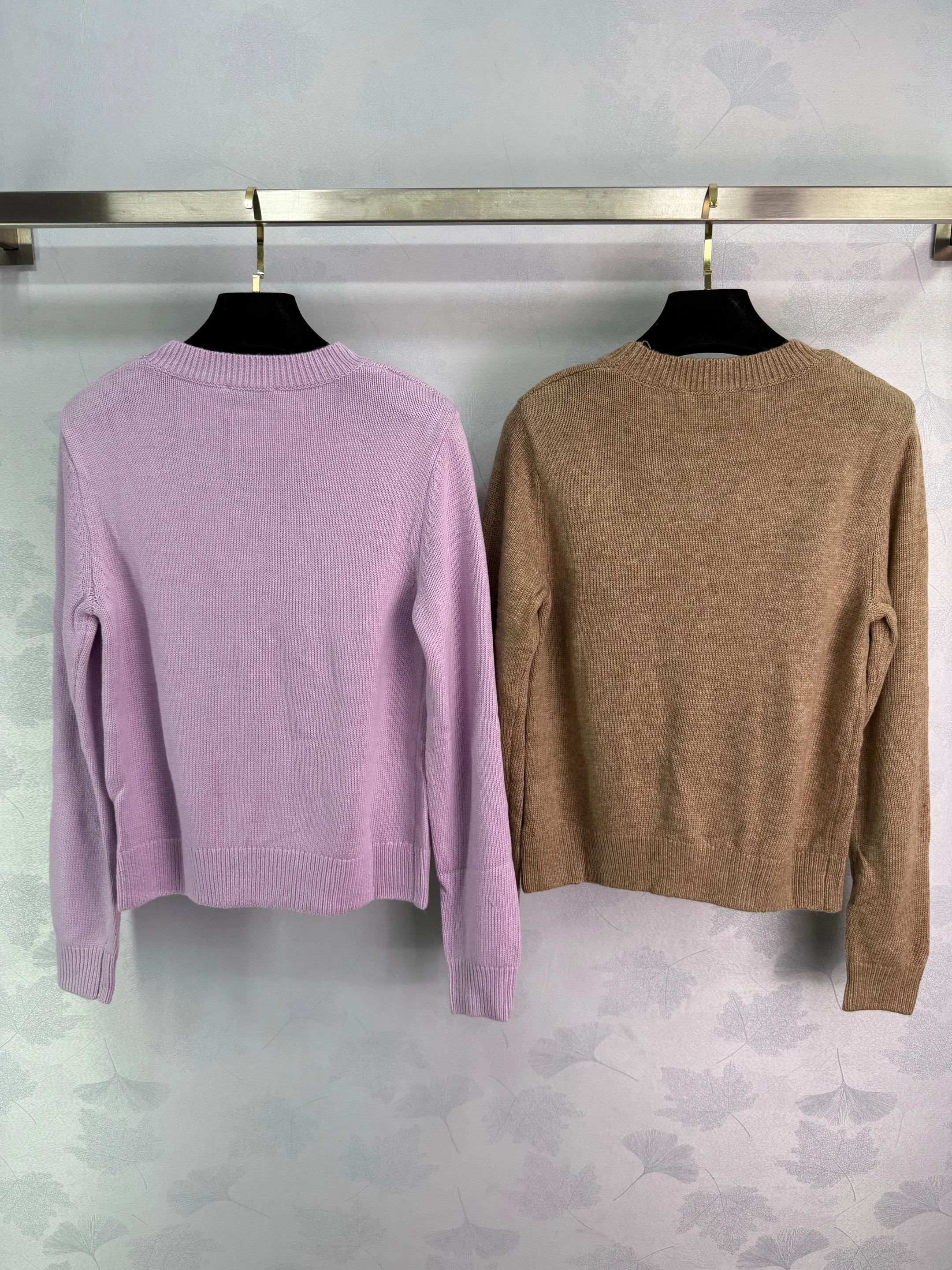 

25 autumn/winter new women's versatile high-end fashionable pullover round neck temperament knitted casual sweater