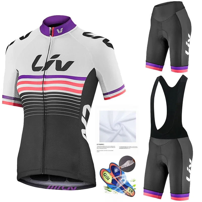 AliExpress Summer LIV Pro Team Sports Set Sportswear Jersey Suits Women's Cycling Blouse Mtb Outfit 2024