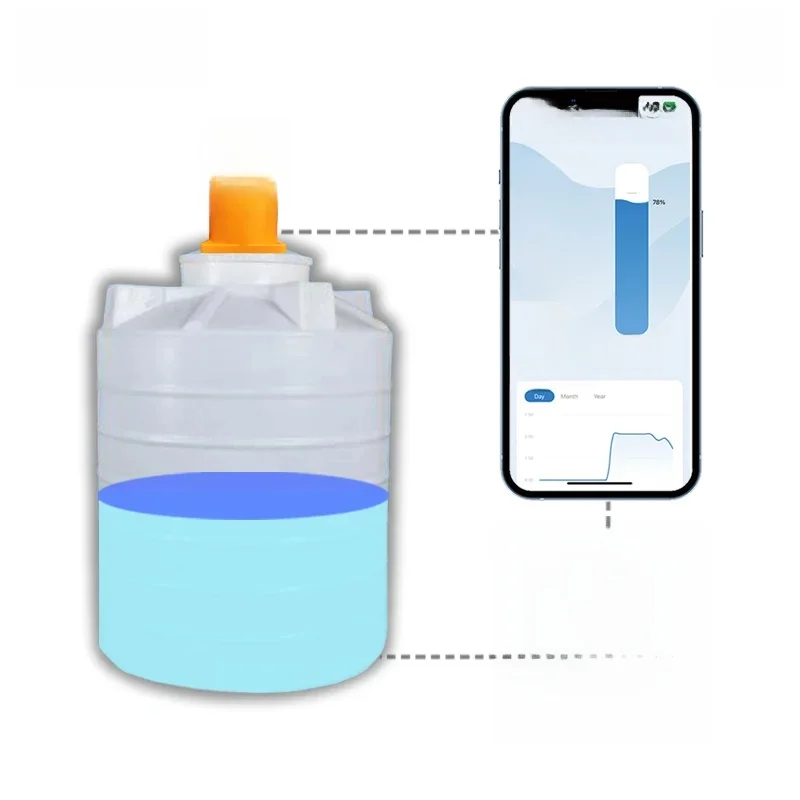 Moray ME201W Tuya App Tank Alarm Depth Monitor Wireless Water Level Sensor Gauge Ultrasonic Diesel Water Level Sensor