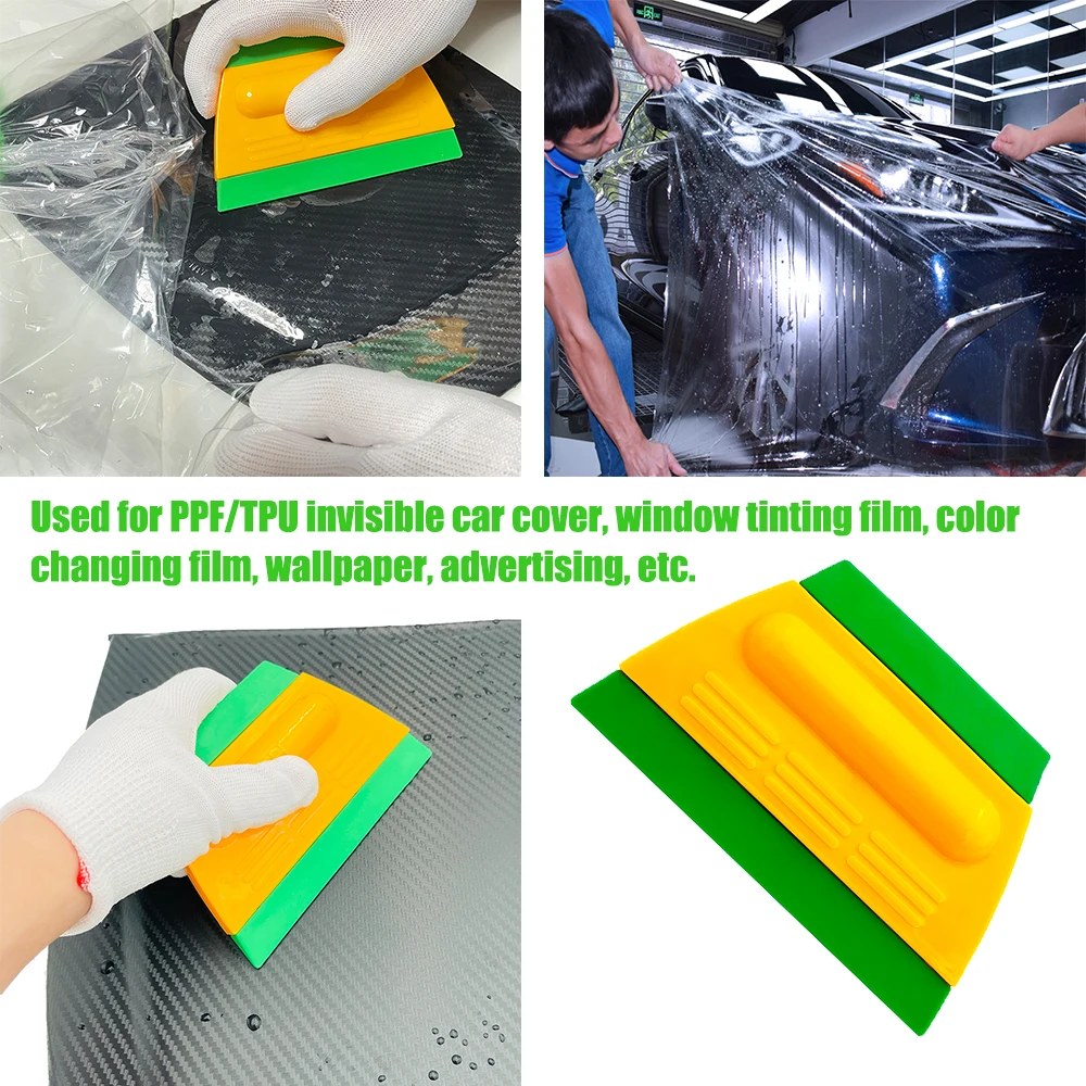 TOFAR Soft Rubber PPF Squeegee for Vinyl Wrap Car Paint Protection Film Install Scraper Window Tint Tool Auto Clean Accessories